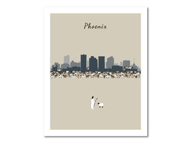 Lost Sheep from Phoenix City in Arizona Poster Print